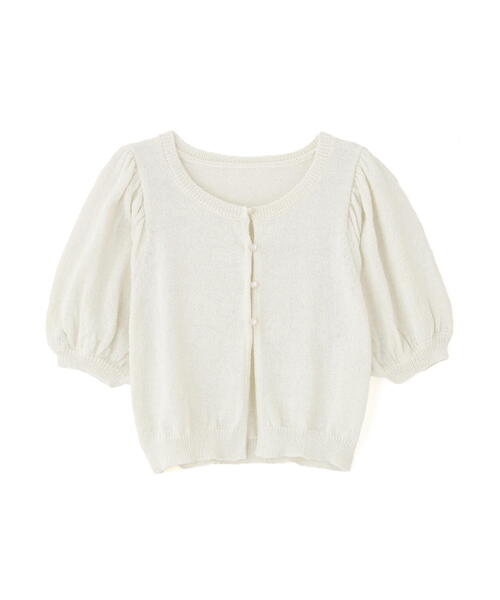 FREE'S MART（フリーズマート）の「◆ラメミックスパフスリーブニットカーディガン（ニット/セーター・レディース・ブラック/ネイビー/レッド/ホワイト・FREE）」の20枚目の写真