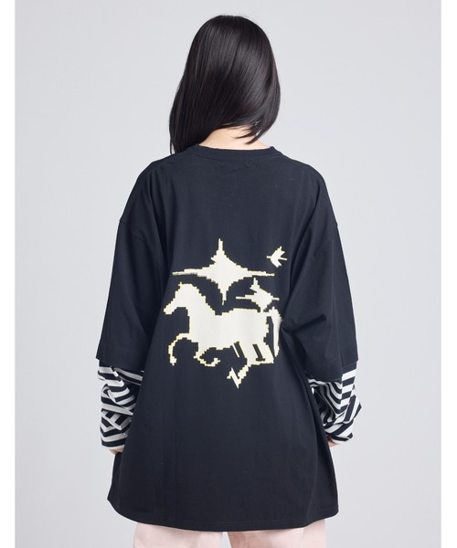Little sunny bite(リトルサニーバイト)の「fake layered long tee(Tシャツ/カットソー・レディース・ブラック/ホワイト/ピンク・SMALL/MEDIUM)」の18枚目の写真
