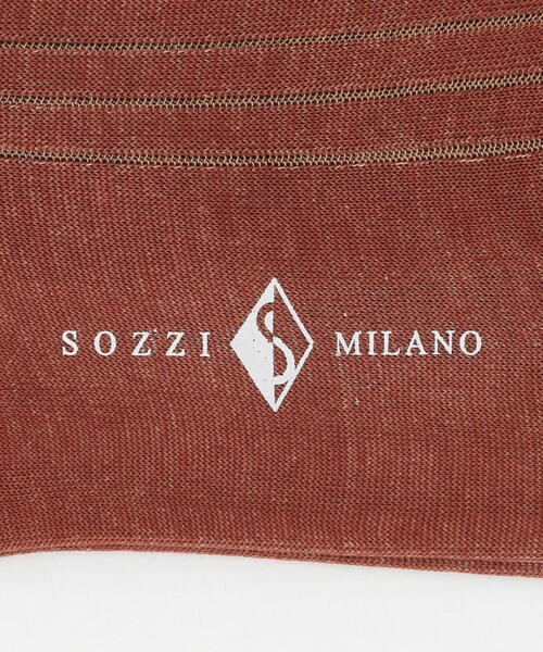 UNITED ARROWS（ユナイテッドアローズ）の「＜SOZZI＞ 2トーンカラー ハイソックス（ソックス/靴下・メンズ・グレー/ブラウン/ダークブラウン/ネイビー・FREE）」の9枚目の写真