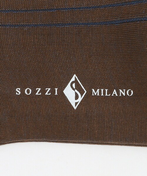 UNITED ARROWS（ユナイテッドアローズ）の「＜SOZZI＞ 2トーンカラー ハイソックス（ソックス/靴下・メンズ・グレー/ブラウン/ダークブラウン/ネイビー・FREE）」の7枚目の写真