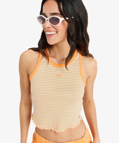 ROXY(ロキシー)の「SUNLIGHT BOOST/ロキシークロップド丈ストライプタンクトップ(タンクトップ・レディース・オレンジ・SMALL/X-SMALL/MEDIUM)」の13枚目の写真