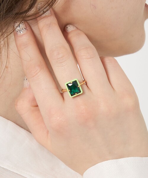 UNITED ARROWS(ユナイテッドアローズ)の「EPO/GLS リング(リング・レディース・レッド/ケリーグリーン・FREE)」の4枚目の写真