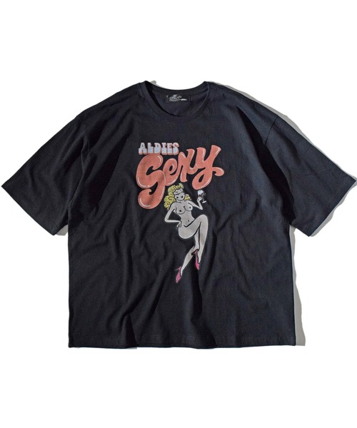 ALDIES(アールディーズ)の「Sexy Girl Big T / セクシーガールビッグT(Tシャツ/カットソー・メンズ・ブラック/ホワイト/ライトグリーン・FREE)」の6枚目の写真