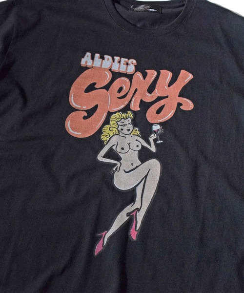 ALDIES(アールディーズ)の「Sexy Girl Big T / セクシーガールビッグT(Tシャツ/カットソー・メンズ・ブラック/ホワイト/ライトグリーン・FREE)」の8枚目の写真