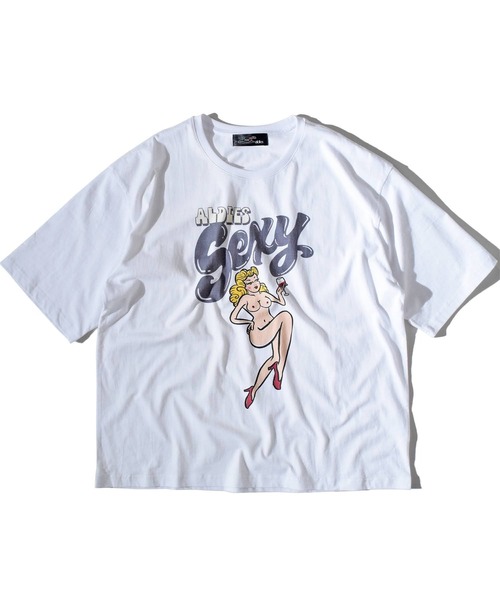 ALDIES(アールディーズ)の「Sexy Girl Big T / セクシーガールビッグT(Tシャツ/カットソー・メンズ・ブラック/ホワイト/ライトグリーン・FREE)」の14枚目の写真