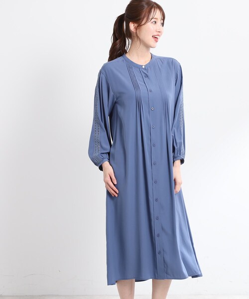 セール】【E‐QUALITY／羽織にも◎】エンブロイダリーワンピース  