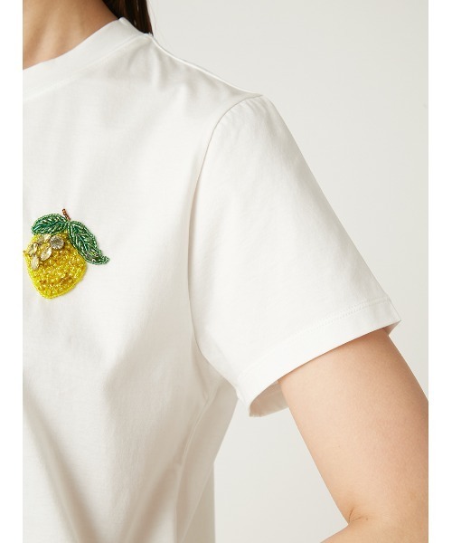 FRAY I.D フルーツビジューエンブロイダリーTシャツ FRAY I.D tシャツ フルーツビジューエンブロイダリーTシャツ