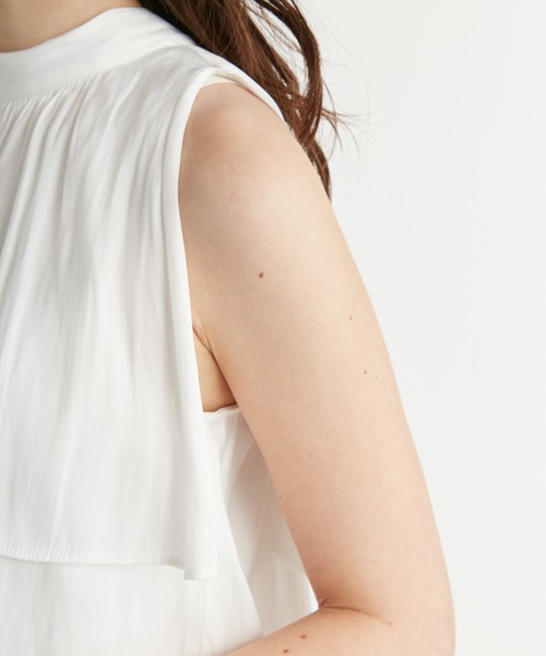 CELFORD（セルフォード）の「ギャザーティアードブラウス（シャツ/ブラウス・レディース・ミント/ブラウン/ホワイト・FREE）」の9枚目の写真