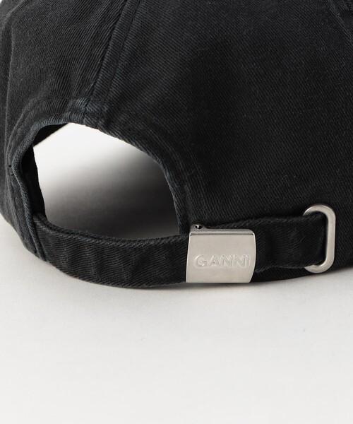 GANNI（ガニー）の「GANNI/ガニー Cap Hat / A6300 / ロゴキャップ / ベースボールキャップ（キャップ・レディース・ブラック・ﾌﾘ-）」の6枚目の写真