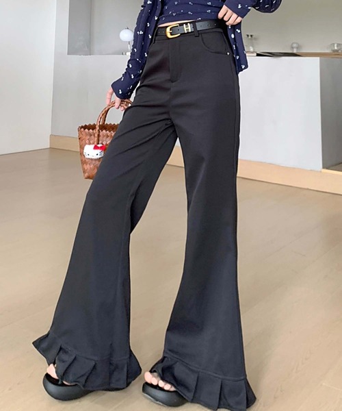 Doula Doula（ドゥーラドゥーラ）の「裾プリーツパンツ（その他パンツ・レディース・ブラック/グレー/ブルー/ホワイト/ピンク・M/L）」の18枚目の写真