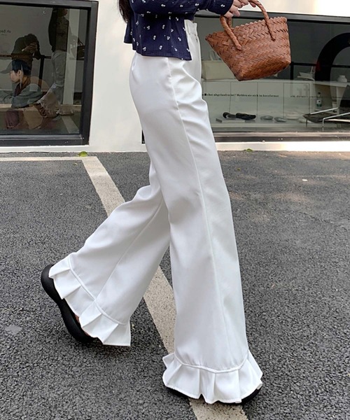 Doula Doula（ドゥーラドゥーラ）の「裾プリーツパンツ（その他パンツ・レディース・ブラック/グレー/ブルー/ホワイト/ピンク・M/L）」の8枚目の写真