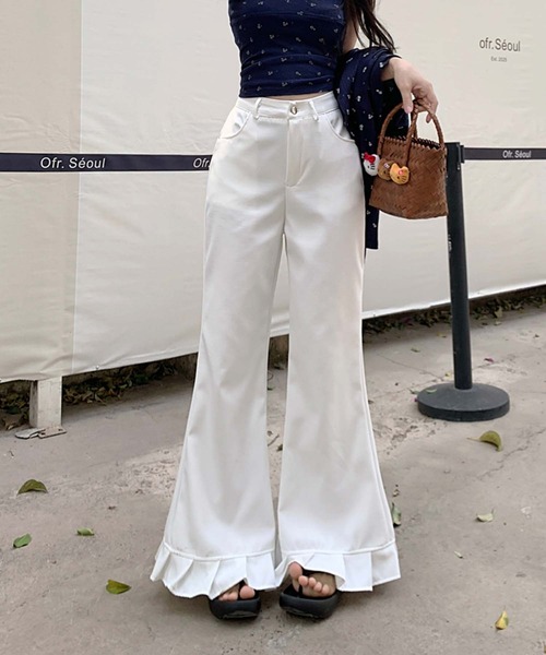 Doula Doula（ドゥーラドゥーラ）の「裾プリーツパンツ（その他パンツ・レディース・ブラック/グレー/ブルー/ホワイト/ピンク・M/L）」の15枚目の写真