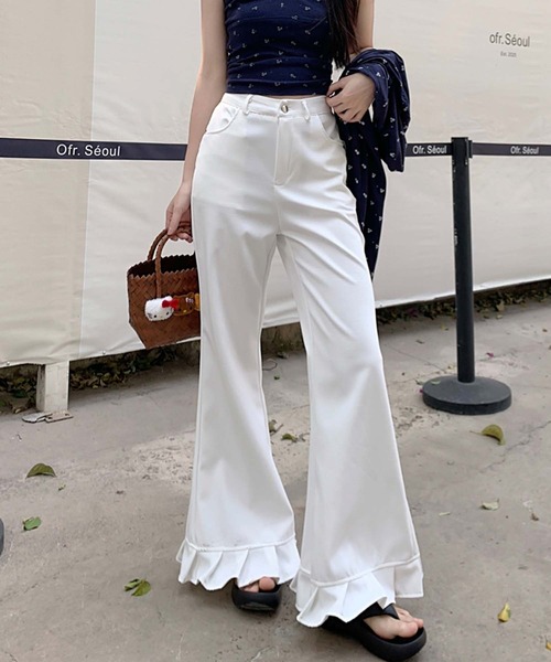 Doula Doula（ドゥーラドゥーラ）の「裾プリーツパンツ（その他パンツ・レディース・ブラック/グレー/ブルー/ホワイト/ピンク・M/L）」の17枚目の写真