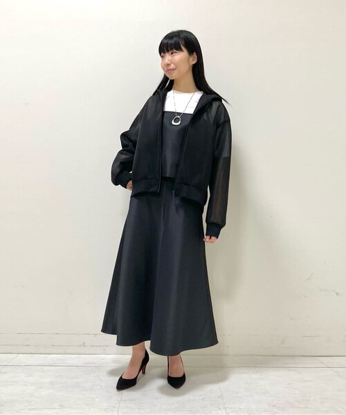 COMME CA(コムサ)の「【セットアップ対応】ブライトバックサテンファイユ スカート(スカート・レディース・ブラック・9号/11号)」の12枚目の写真