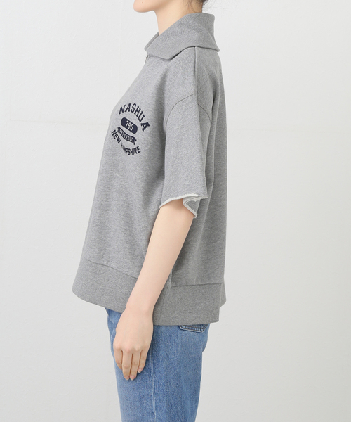 JOURNAL STANDARD(ジャーナルスタンダード)の「ハーフジップNASHUAプリントスウェット(スウェット・レディース・ホワイト×ホワイト/チャコールグレー・FREE)」の11枚目の写真