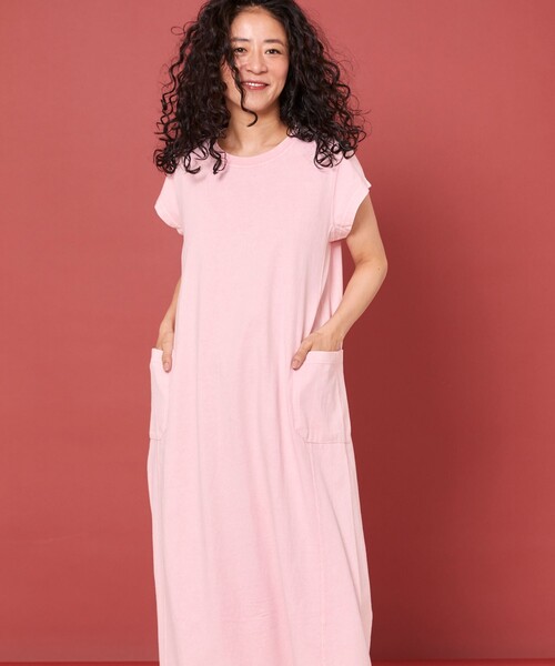 Freada(フリーダ)の「Freada/フリーダ ケミカルウォッシュ カットワンピース(ワンピース・レディース・ライトピンク/チャコールグレー/ワインレッド・MEDIUM/SMALL)」の3枚目の写真