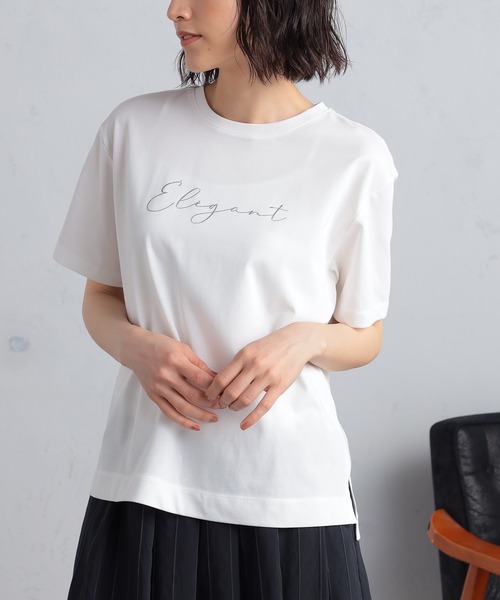GALLORIA（ギャローリア）の「箔ロゴプリントプルオーバー（Tシャツ/カットソー・レディース・ブラック/ホワイト・S/M/L/LL）」の3枚目の写真
