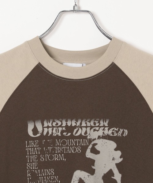 PBLIM(ページボーイリム)の「《UNISEX》カウガールラグランTシャツ(Tシャツ/カットソー・レディース・ブラウン系その他/クリーム・FREE)」の4枚目の写真