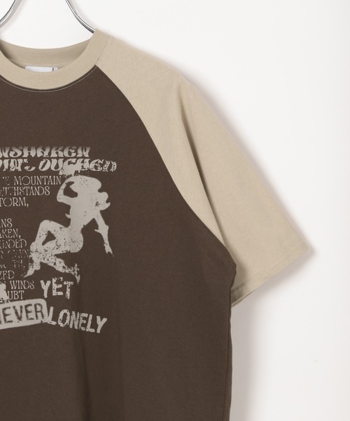 PBLIM(ページボーイリム)の「《UNISEX》カウガールラグランTシャツ(Tシャツ/カットソー・レディース・ブラウン系その他/クリーム・FREE)」の5枚目の写真