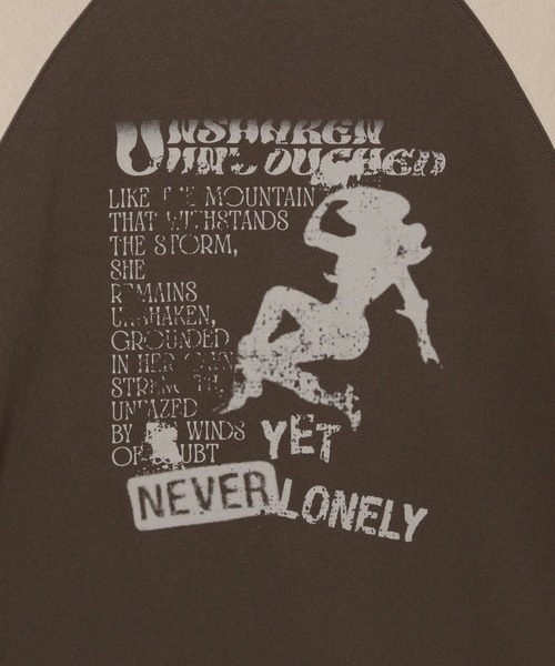 PBLIM(ページボーイリム)の「《UNISEX》カウガールラグランTシャツ(Tシャツ/カットソー・レディース・ブラウン系その他/クリーム・FREE)」の7枚目の写真