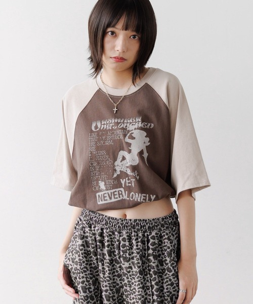 PBLIM(ページボーイリム)の「《UNISEX》カウガールラグランTシャツ(Tシャツ/カットソー・レディース・ブラウン系その他/クリーム・FREE)」の12枚目の写真