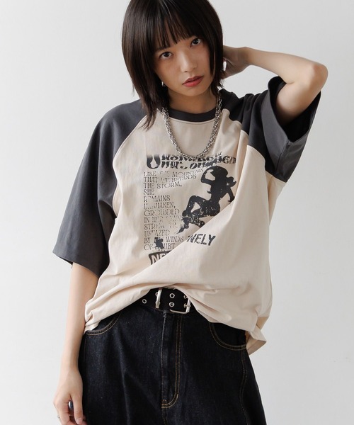 PBLIM(ページボーイリム)の「《UNISEX》カウガールラグランTシャツ(Tシャツ/カットソー・レディース・ブラウン系その他/クリーム・FREE)」の16枚目の写真
