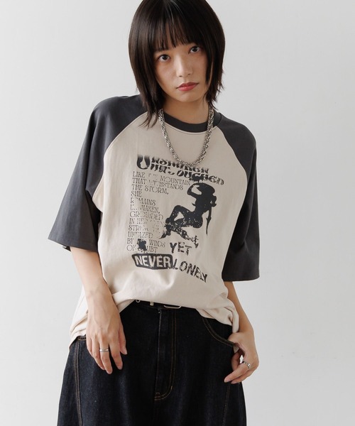 PBLIM(ページボーイリム)の「《UNISEX》カウガールラグランTシャツ(Tシャツ/カットソー・レディース・ブラウン系その他/クリーム・FREE)」の17枚目の写真