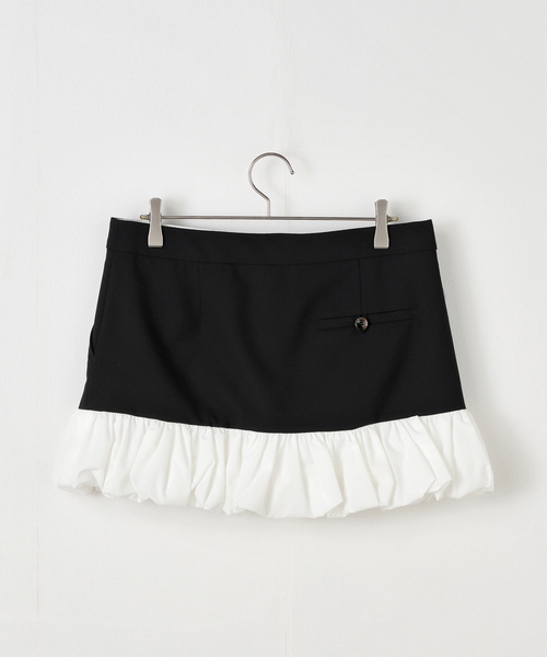 【関税込み】The Garment ブラック＆ホワイト Noah ミニスカート Noah Mini Skirt Black
