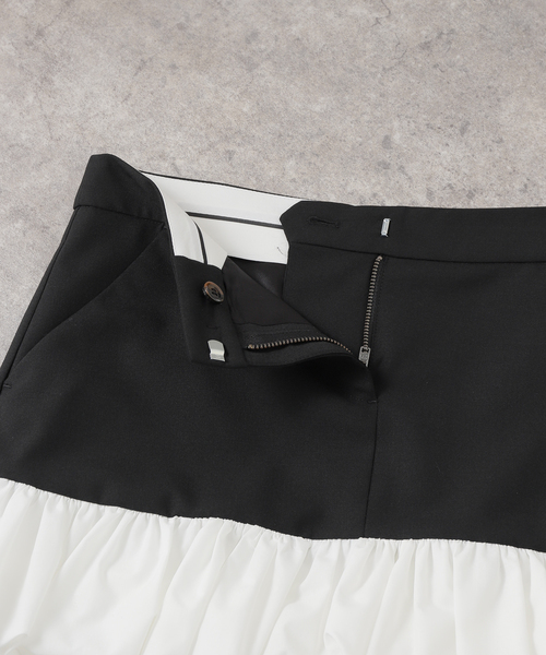 【関税込み】The Garment ブラック＆ホワイト Noah ミニスカート Noah Mini Skirt Black