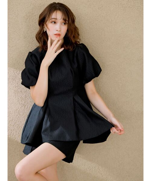 dazzlin(ダズリン)の「【藤井サチコラボ】フクレジャカードチュニックショートパンツ(その他パンツ・レディース・ブラック/オフホワイト・SMALL/MEDIUM)」の2枚目の写真