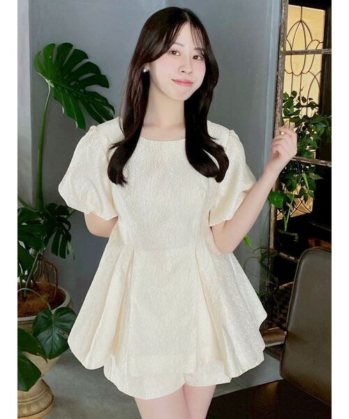 dazzlin 【藤井サチコラボ】フクレジャカードチュニック dazzlin ブラウス シャツ 「藤井サチコラボ」フクレジャカード