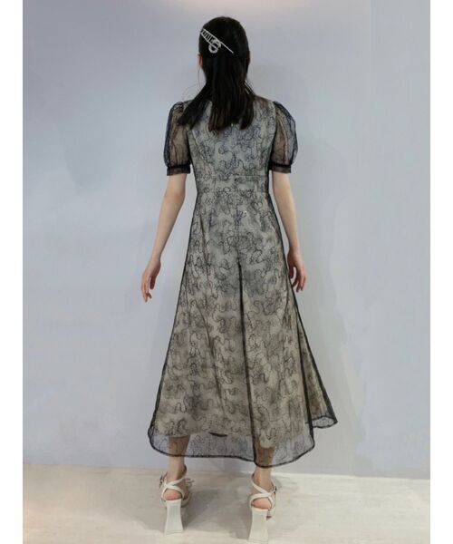 EATME（イートミー）の「Vネックレースワンピース（ワンピース・レディース・ブルー/アイボリー/その他1・MEDIUM/SMALL）」の5枚目の写真