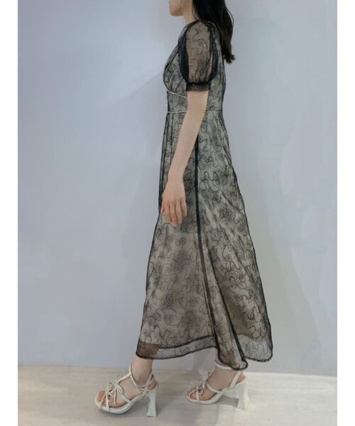 EATME（イートミー）の「Vネックレースワンピース（ワンピース・レディース・ブルー/アイボリー/その他1・MEDIUM/SMALL）」の6枚目の写真