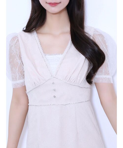 EATME（イートミー）の「Vネックレースワンピース（ワンピース・レディース・ブルー/アイボリー/その他1・MEDIUM/SMALL）」の19枚目の写真