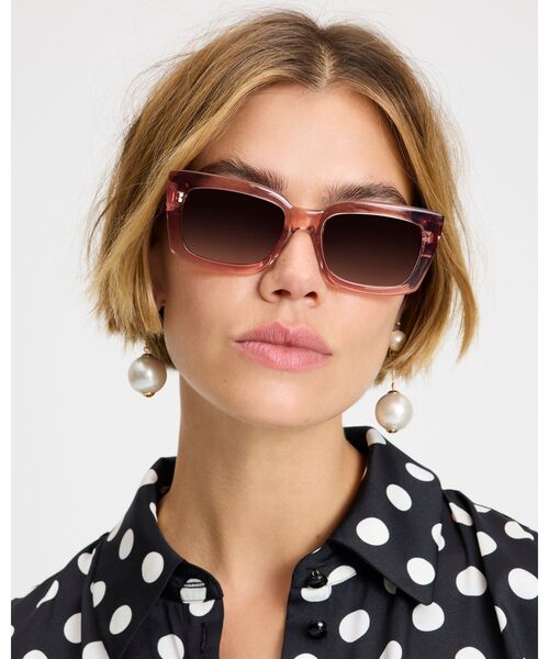 kate spade new york（ケイトスペード ニューヨーク）の「カリン（サングラス・レディース・ピンク・ONESIZE）」の3枚目の写真