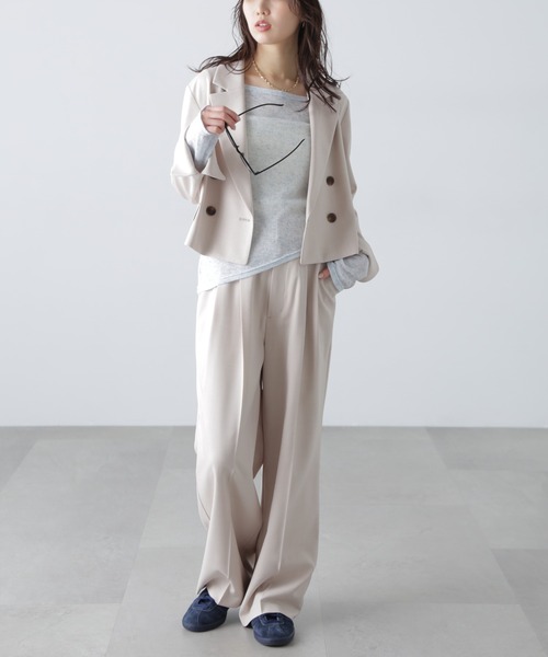 FREE'S MART（フリーズマート）の「◇メランジドロストシャーリングカットソー（Tシャツ/カットソー・レディース・ブルー/ホワイト/ブラック/ブラウン・FREE）」の18枚目の写真