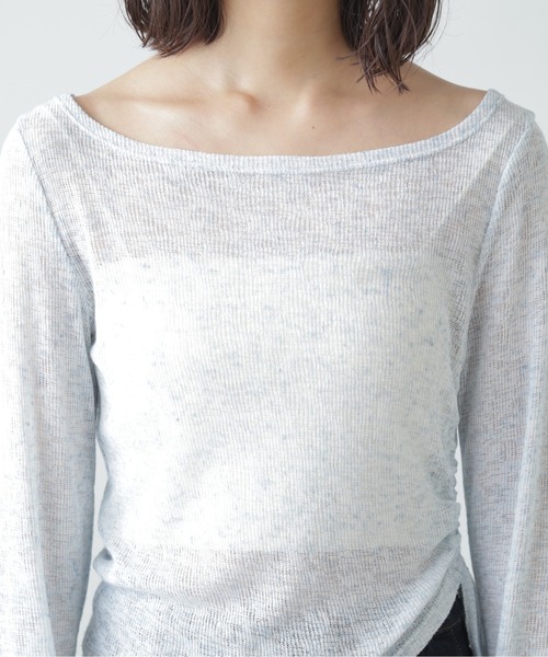 FREE'S MART（フリーズマート）の「◇メランジドロストシャーリングカットソー（Tシャツ/カットソー・レディース・ブルー/ホワイト/ブラック/ブラウン・FREE）」の22枚目の写真