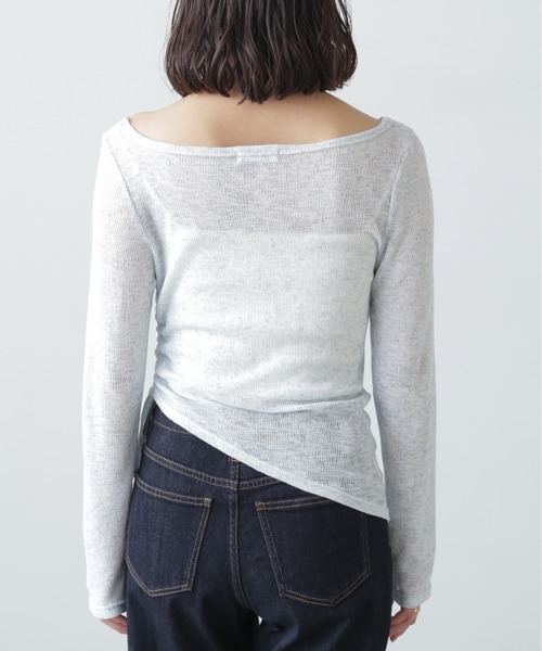 tシャツ メランジドロストシャーリングカットソー レディース ◇メランジドロストシャーリングカットソー（Tシャツ/カットソー