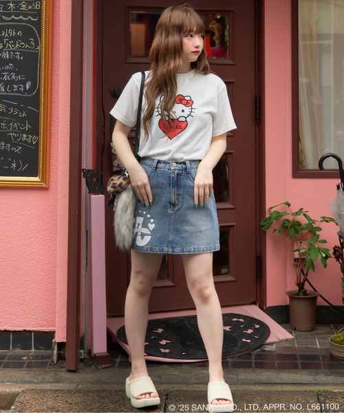 HELLO KITTY】コラボハートロゴTシャツ（Tシャツ/カットソー