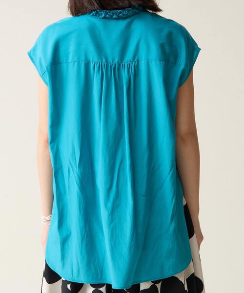 Tiara（ティアラ）の「ハイネックフリルブラウス（シャツ/ブラウス・レディース・ターコイズブルー/ブラック/ブラウン・FREE）」の14枚目の写真