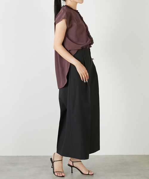 Tiara（ティアラ）の「ハイネックフリルブラウス（シャツ/ブラウス・レディース・ターコイズブルー/ブラック/ブラウン・FREE）」の17枚目の写真