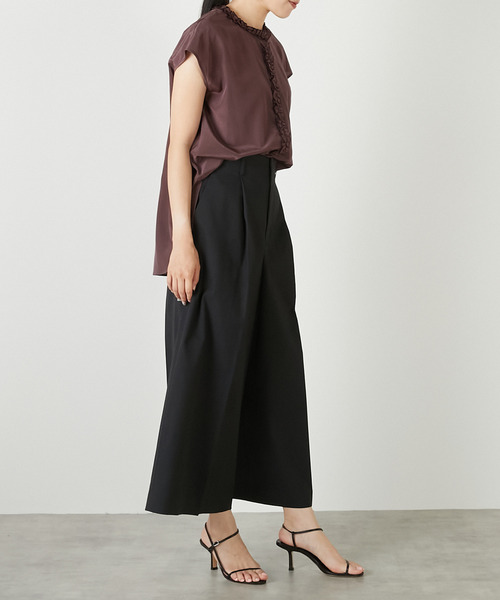 Tiara（ティアラ）の「ハイネックフリルブラウス（シャツ/ブラウス・レディース・ターコイズブルー/ブラック/ブラウン・FREE）」の18枚目の写真