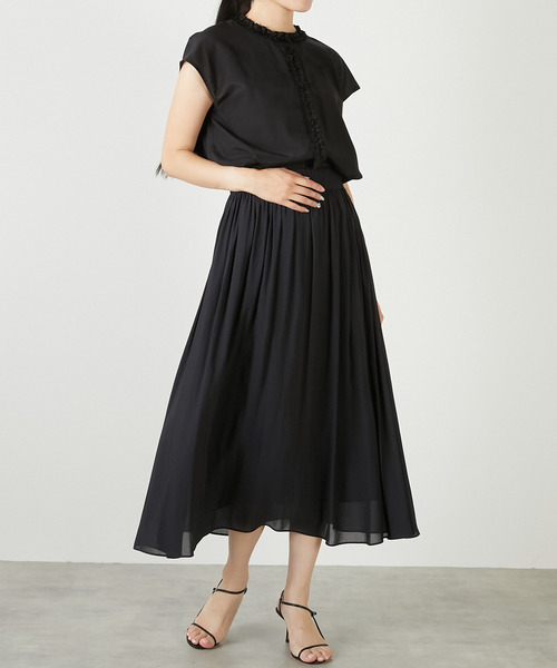 Tiara（ティアラ）の「ハイネックフリルブラウス（シャツ/ブラウス・レディース・ターコイズブルー/ブラック/ブラウン・FREE）」の20枚目の写真