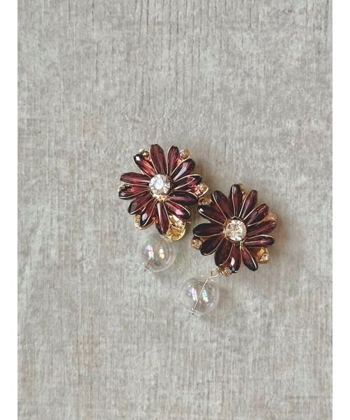 tone(トーン)の「【Agaro】No.461 Flora Bubble (MA)(ピアス(両耳用)・レディース・ブラウン/グレー/レッド/グリーン・FREE)」の2枚目の写真