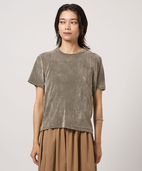定価24200円 異素材フロッキーグラデーション　リネンシャツ　トーキング シアー フロッキー Tシャツ（Tシャツ/カットソー）｜green label
