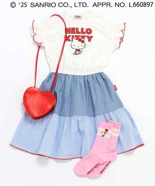 Rady ハローキティコラボ花柄 ノースリーブワンピース　新品 ハローキティ ノースリーブワンピース 110 - メルカリ