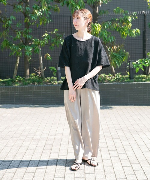 ITEMS URBANRESEARCH（アイテムズ アーバンリサーチ）の「バルーンスリーブレースプルオーバー（その他トップス・レディース・オフホワイト/ブラック・FREE）」の6枚目の写真