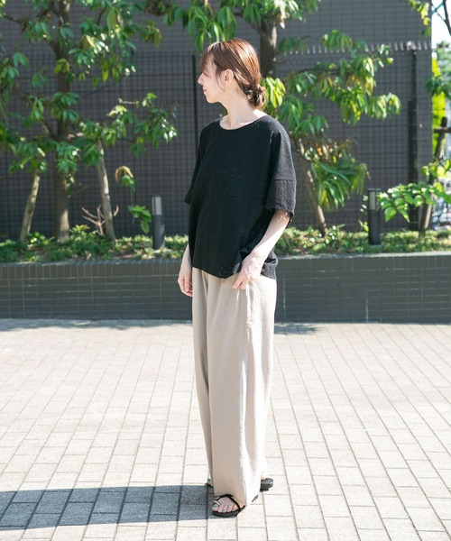 ITEMS URBANRESEARCH（アイテムズ アーバンリサーチ）の「バルーンスリーブレースプルオーバー（その他トップス・レディース・オフホワイト/ブラック・FREE）」の7枚目の写真