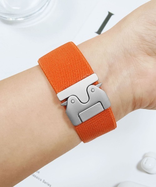 Fun & Daily（ファンアンドデイリー）の「Apple Watch Nylon Buckle Band / アップルウオッチ（デジタル腕時計・メンズ・グレー/ブラック/カーキ/ベージュ/ネイビー/オレンジ/ライトベージュ・A/B）」の7枚目の写真