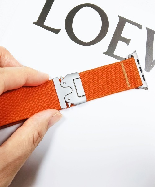 Fun & Daily（ファンアンドデイリー）の「Apple Watch Nylon Buckle Band / アップルウオッチ（デジタル腕時計・メンズ・グレー/ブラック/カーキ/ベージュ/ネイビー/オレンジ/ライトベージュ・A/B）」の12枚目の写真